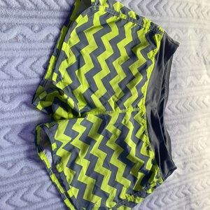 Yellow and grey chevron shorts